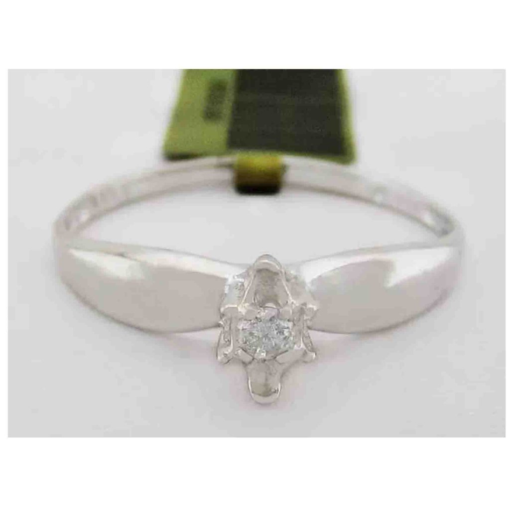 Genuine Diamond Engagement 10k White Gold